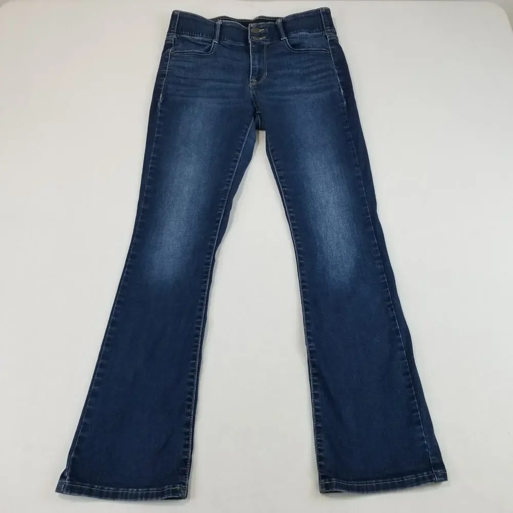 Apt 9 Jeans Womens Size 8 Tummy Control Bootcut Dark Wash Mid Rise